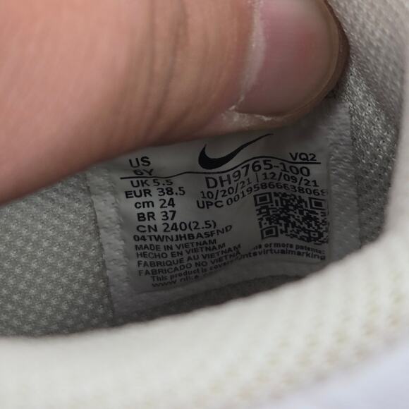 Nike Dunk Low White Pink GS Leather Casual Daily Sneaker Kids 6y DH9765-100 - Picture 12 of 12